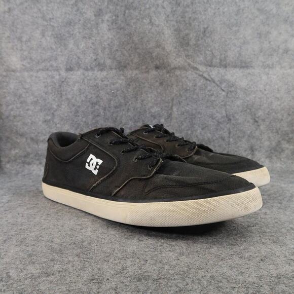 DC Shoes Mens 13 Sneaker Skate Casual Nyjah Vulc Active Canvas Black Lace Up Low - Picture 1 of 14